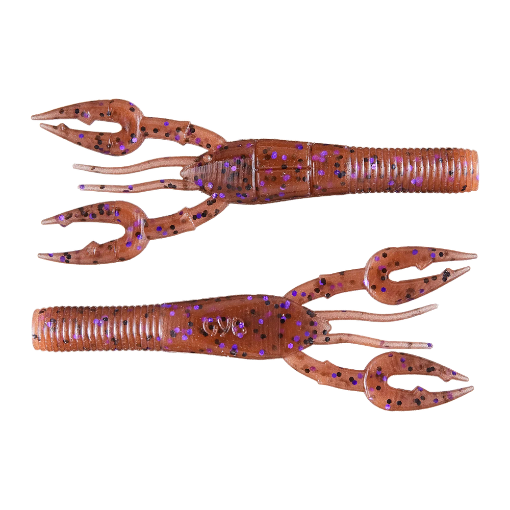 Yamamoto Fat Baby Craw - Cinnamon Brown w/ Black & Purple Flake (7 Pack)
