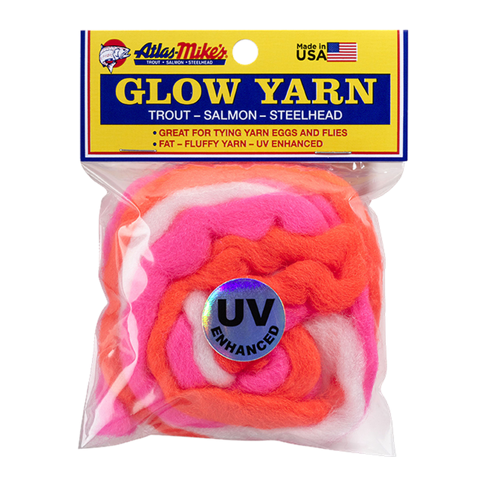 Atlas Mikes UV Glow Yarn - RAINBOW (WHITE, CERISE, RED)