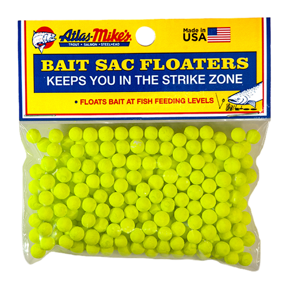 Atlas Mikes Bait Sac Floaters - CHARTREUSE