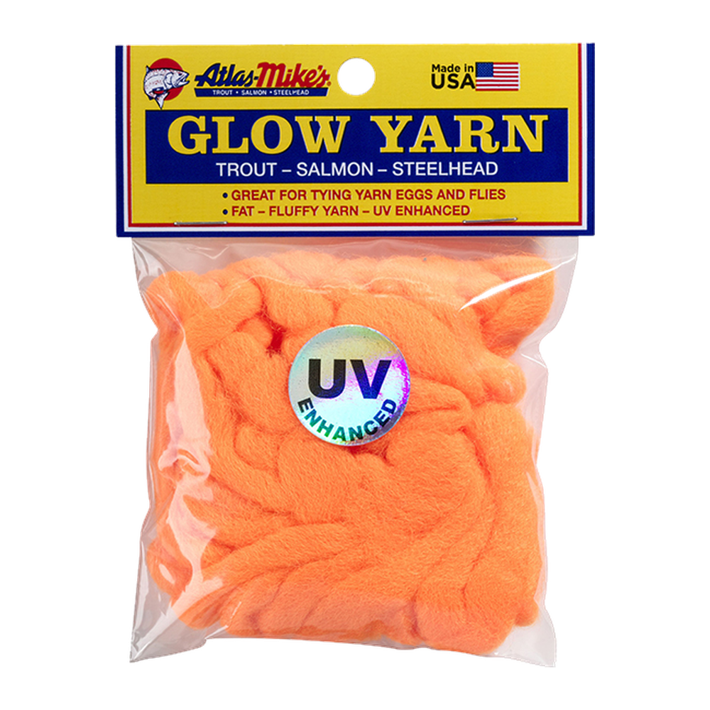 Atlas Mikes UV Glow Yarn - FIRE ORANGE