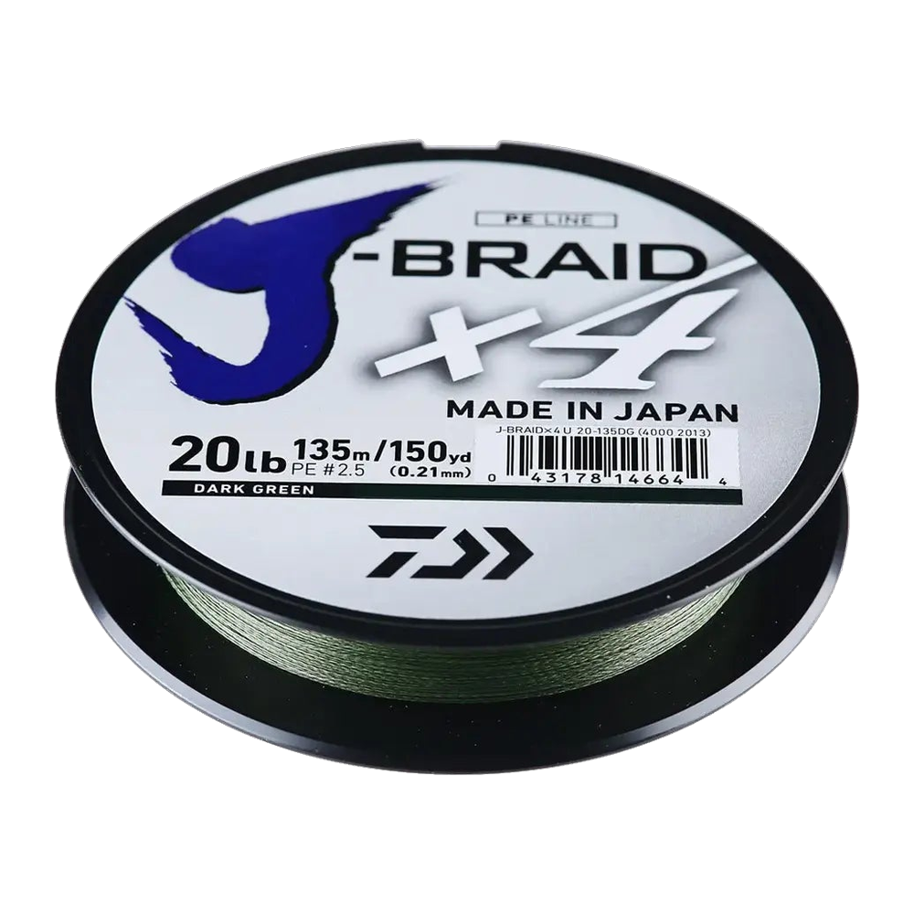 Daiwa J-Braid X4 Braided Line Dark Green