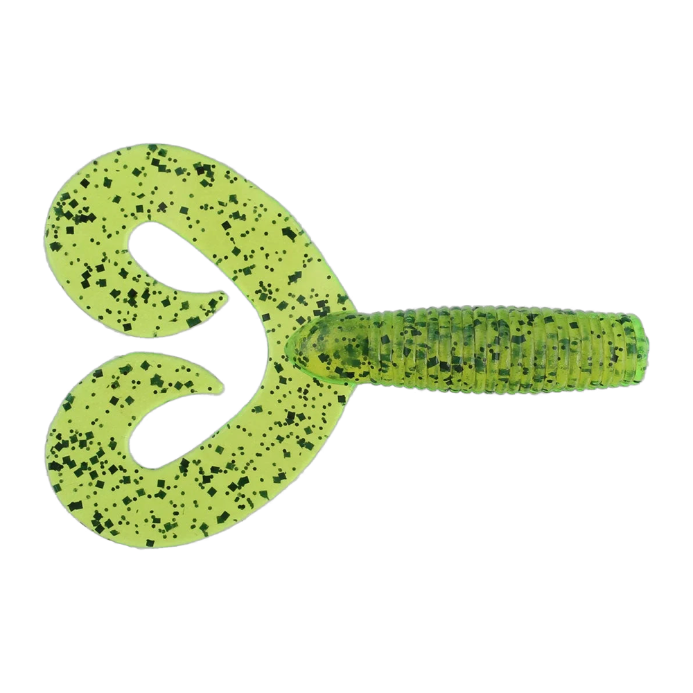 Dry Creek 5" Twin Tail Money Grubber - Chartreuse Pepper