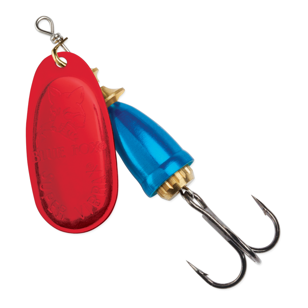Blue Fox Classic Vibrax Spinner #1 - Bleeding Silver / Chrome Blue