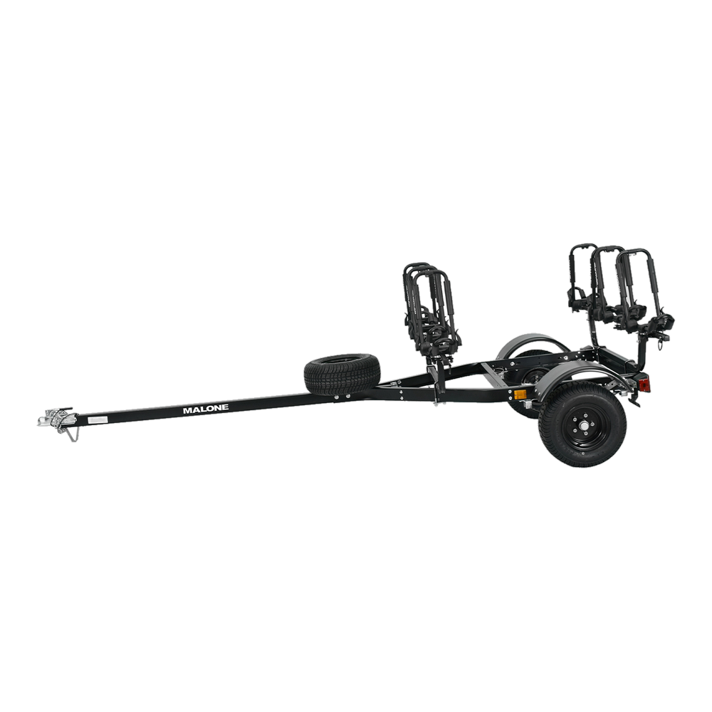 Malone MicroSport Off-Road 4 Kayak Trlr Package (4 Sets FoldAway-J, Spare Tire)