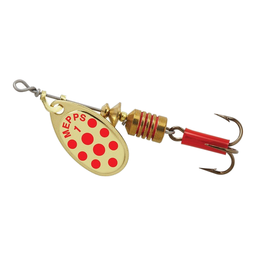 Mepps Aglia Spinner - Gold Red Dot