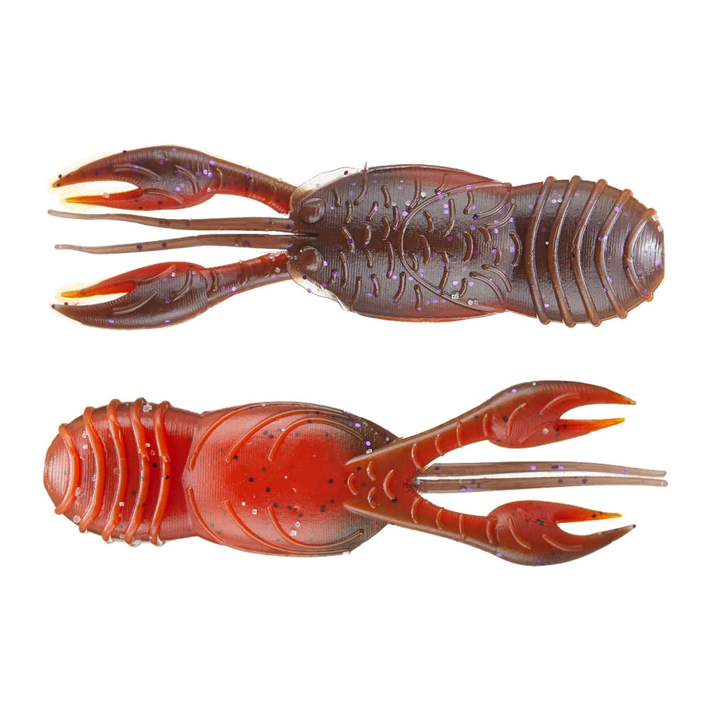 Great Lakes Finesse Micro Juvy Craw Tube - Brown Purple Orange Belly
