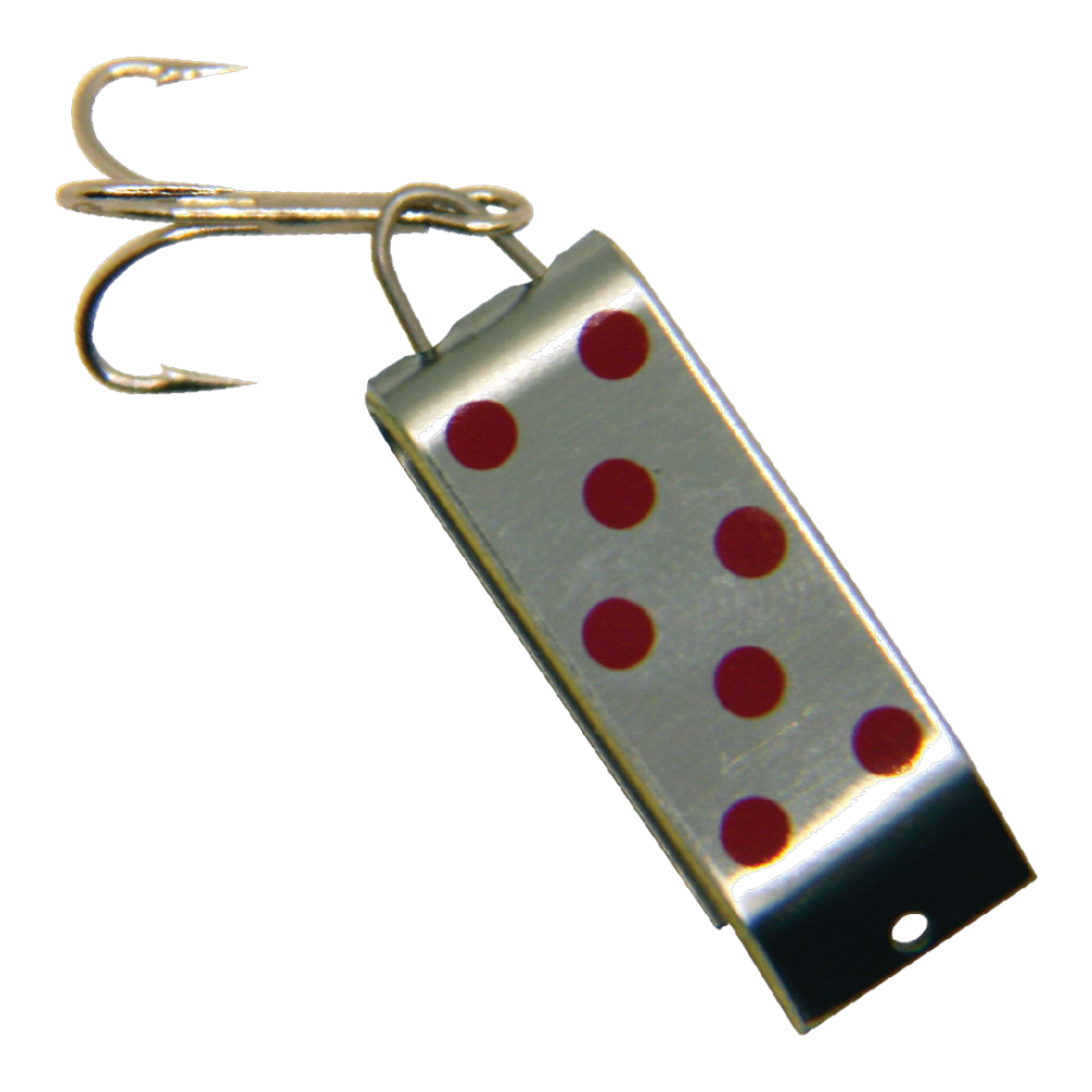 Jakes Lures Spin A Lure - Silver W/Red Dots