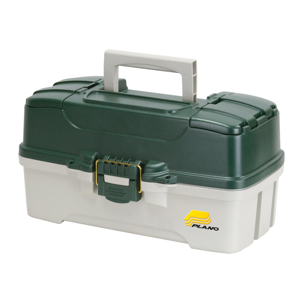 Plano Molded Tackle Storage - Three-Tray Tackle Box Green/Sandstone