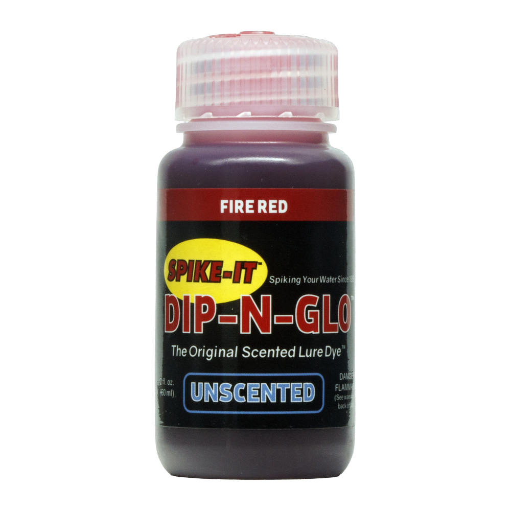 Spike It Dip-N-Glo Soft Plastic Dye Unscented - Fire Red
