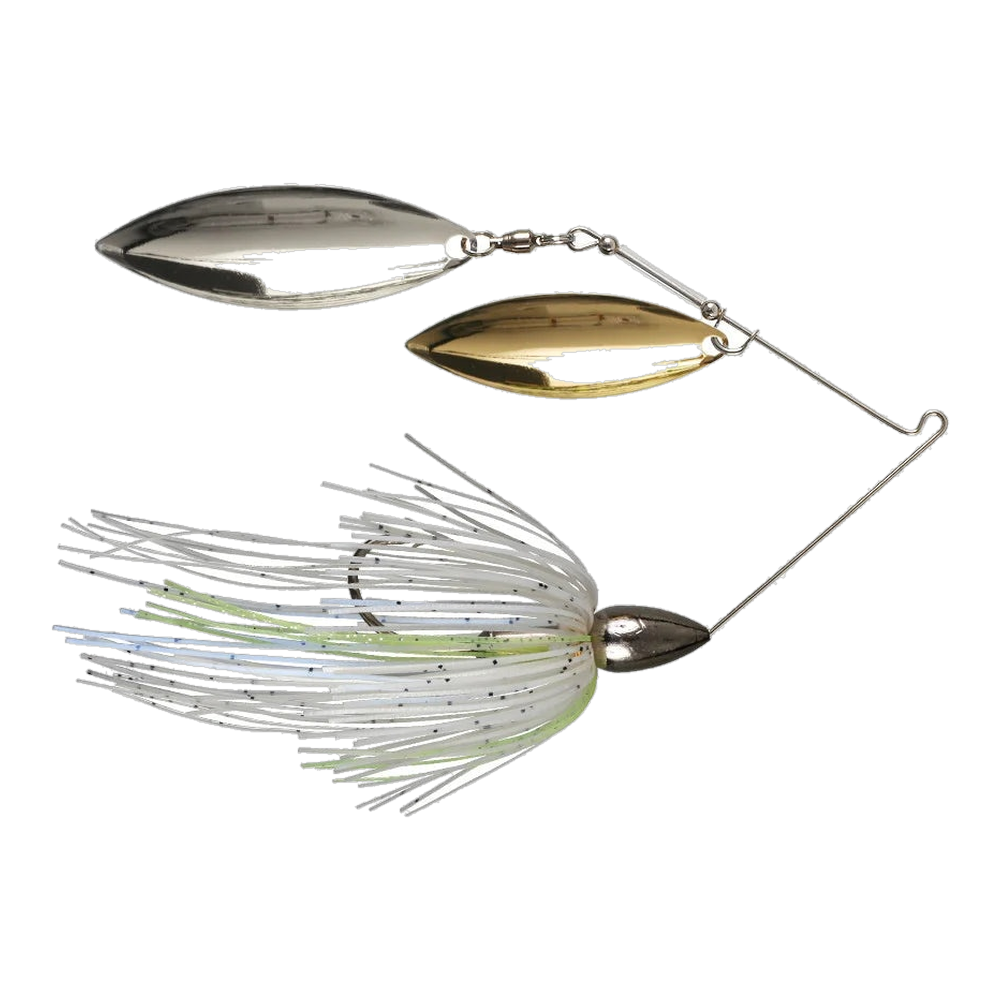 War Eagle Nickel Spinnerbait Double Willow - Blue Pearl Shad - DBL Wil Gld/Slv