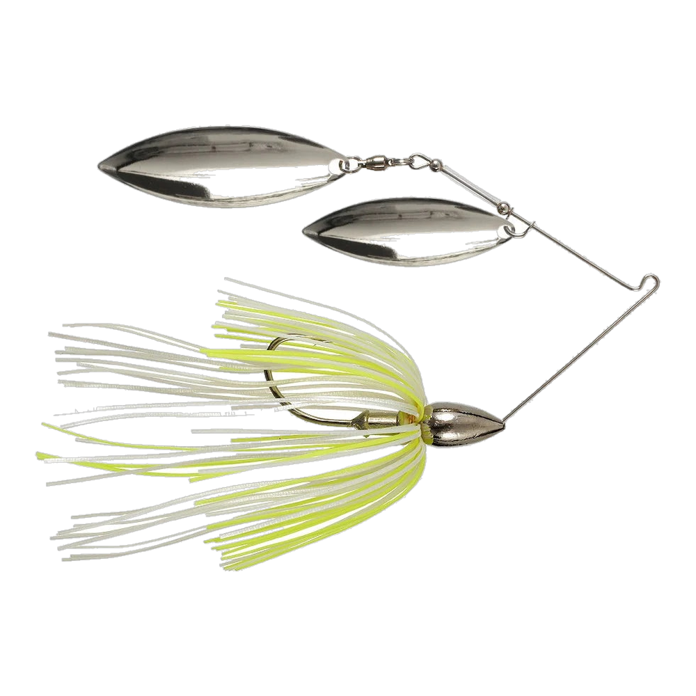 War Eagle Nickel Spinnerbait Double Willow - White Chart Pearl - DBL Wil Slv/Slv