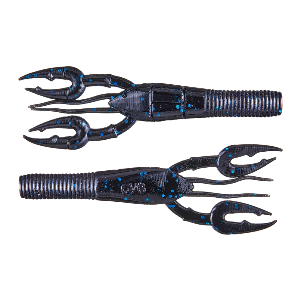 Yamamoto Fat Baby Craw - Black w/ Large Blue Flake (7 Pack)
