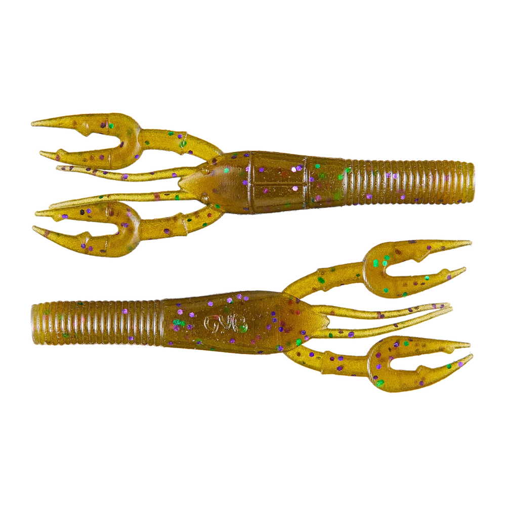 Yamamoto Fat Baby Craw - Green Pumpkin w/ Green & Purple Flake (7 Pack)