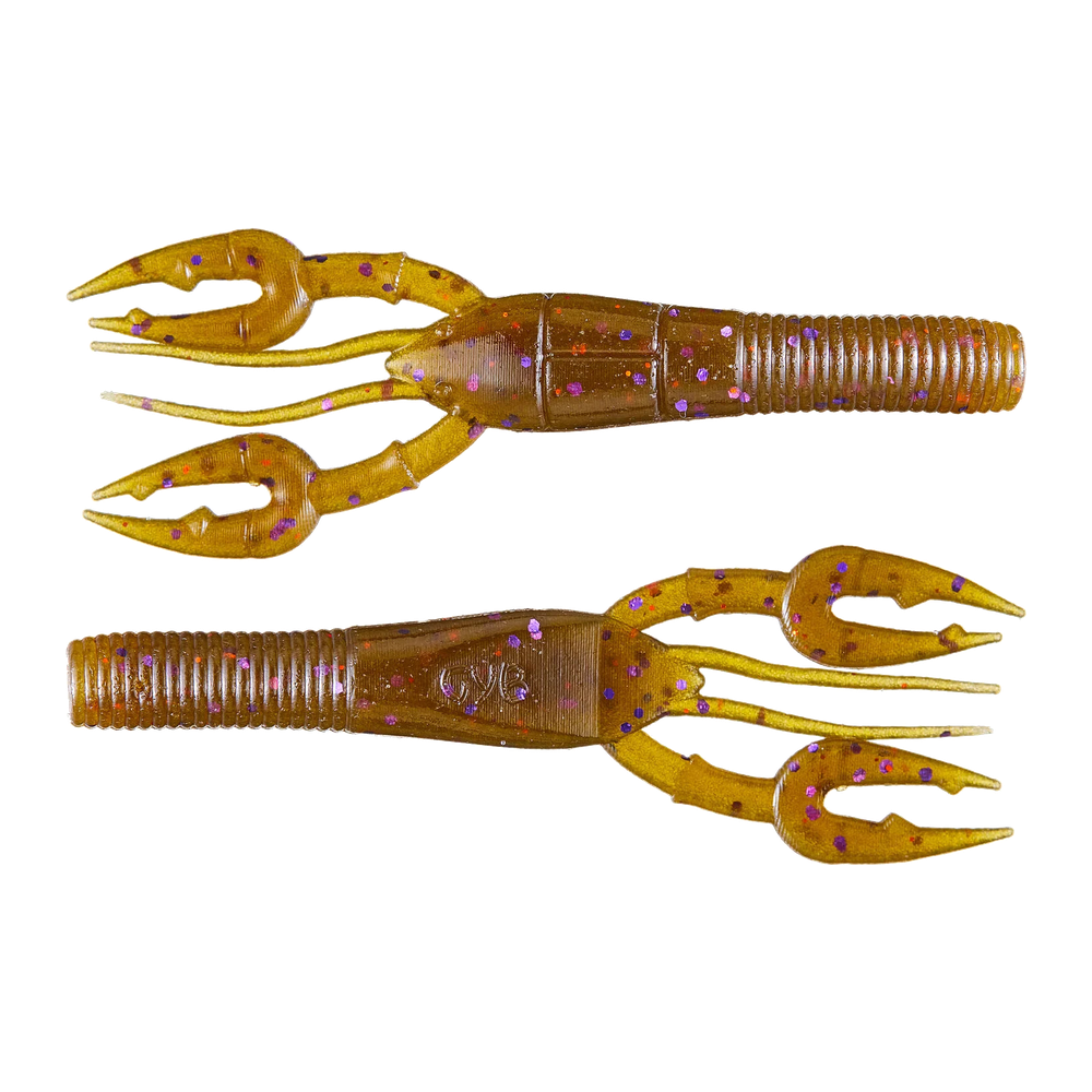 Yamamoto Fat Baby Craw - Green Pumpkin w/ Purple & Copper Flake (7 Pack)