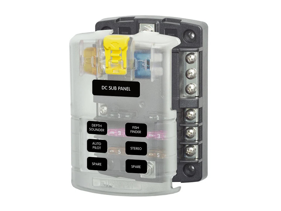 Blue Sea Systems ST Blade Fuse Block W/Ground