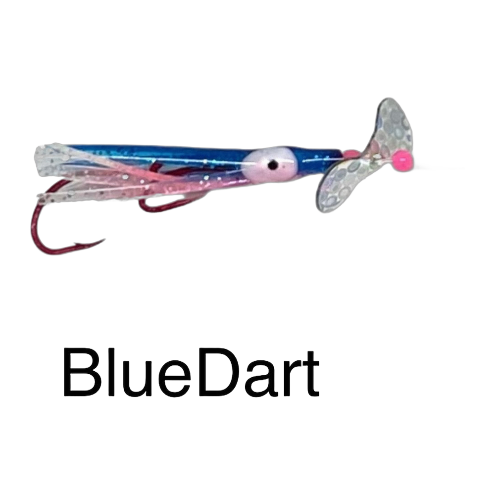 Kokanee Co. Micro Hoochies - Blue Dart