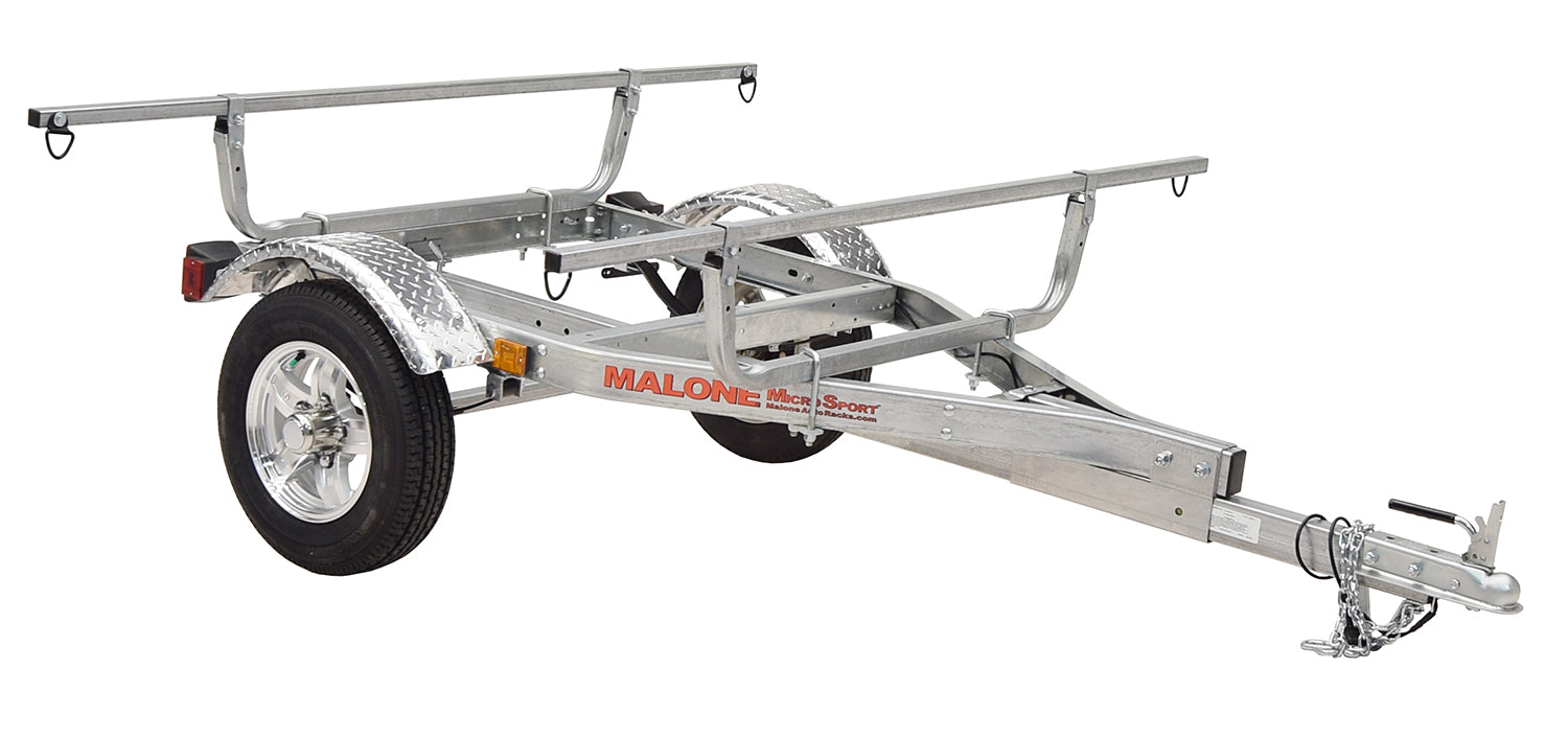 Malone MicroSport XT Trailer w/ Alum Wheels-Fenders & Retractable Tongue