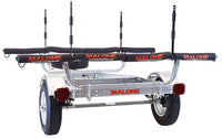 Malone MicroSport 4 Kayak Trailer Package (2 Sets Stackers, 4 Sets Rack Pads, Spare Tire)