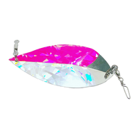 Kokanee Co. Spade Dodger - Shattered Glass Silver W/Pink
