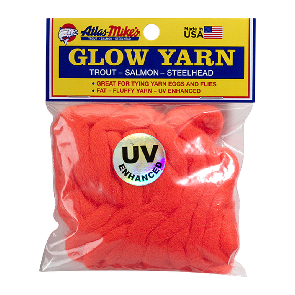 Atlas Mikes UV Glow Yarn - FLAME RED