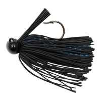 Bass Patrol Round Rubber Football Jig - Black/Blue Living Rubber