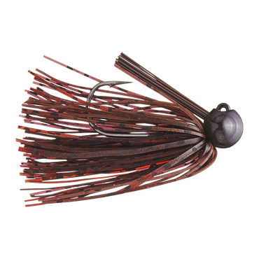 Bass Patrol Silicone Football Jig - Brown Red Craw
