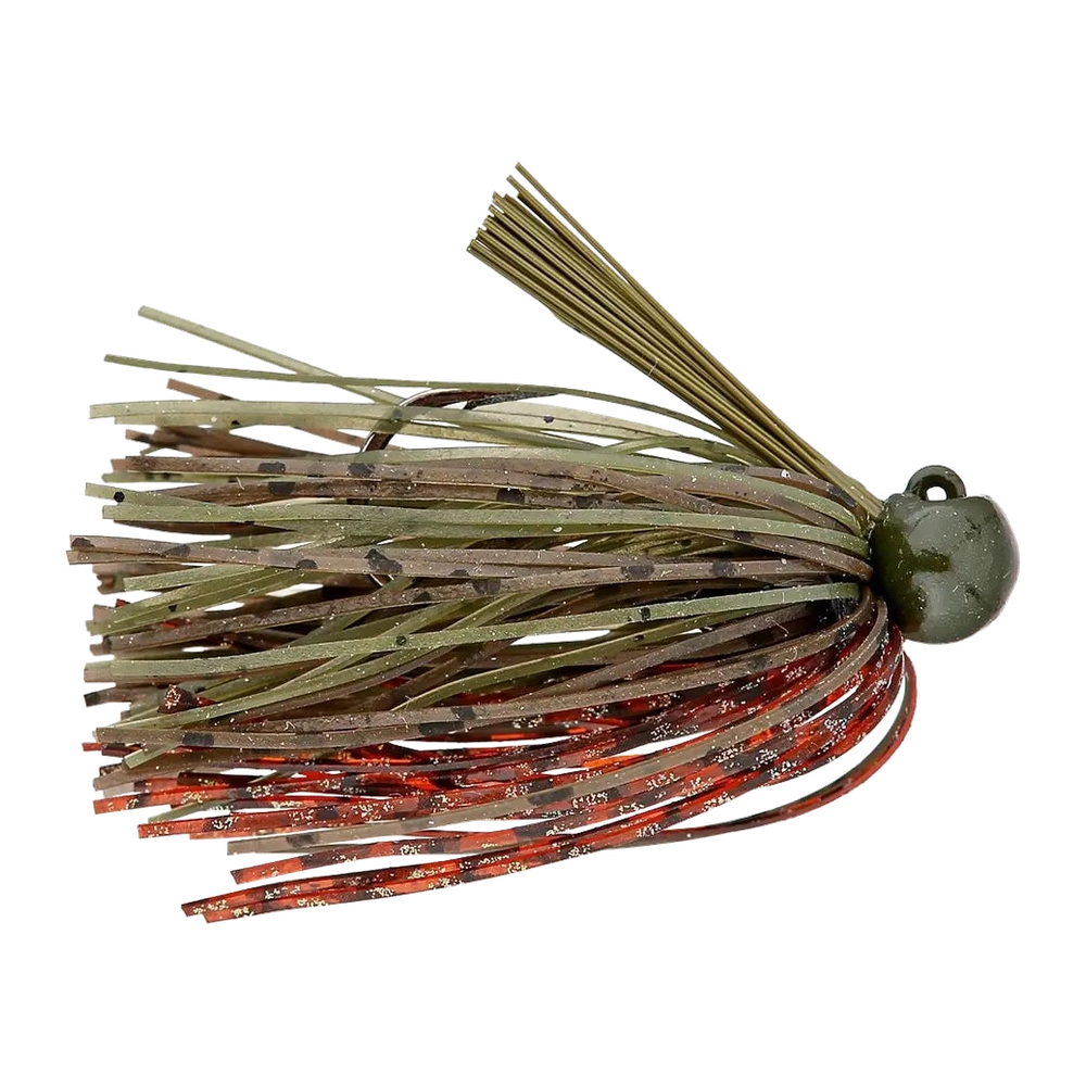 Bass Patrol Silicone Football Jig - Green Pumpkin Craw