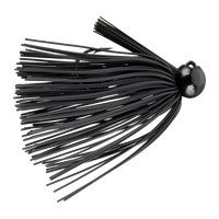 Bass Patrol Round Rubber Football Jig - Black Living Rubber