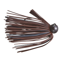 Bass Patrol Round Rubber Football Jig - Brown/Black Living Rubber