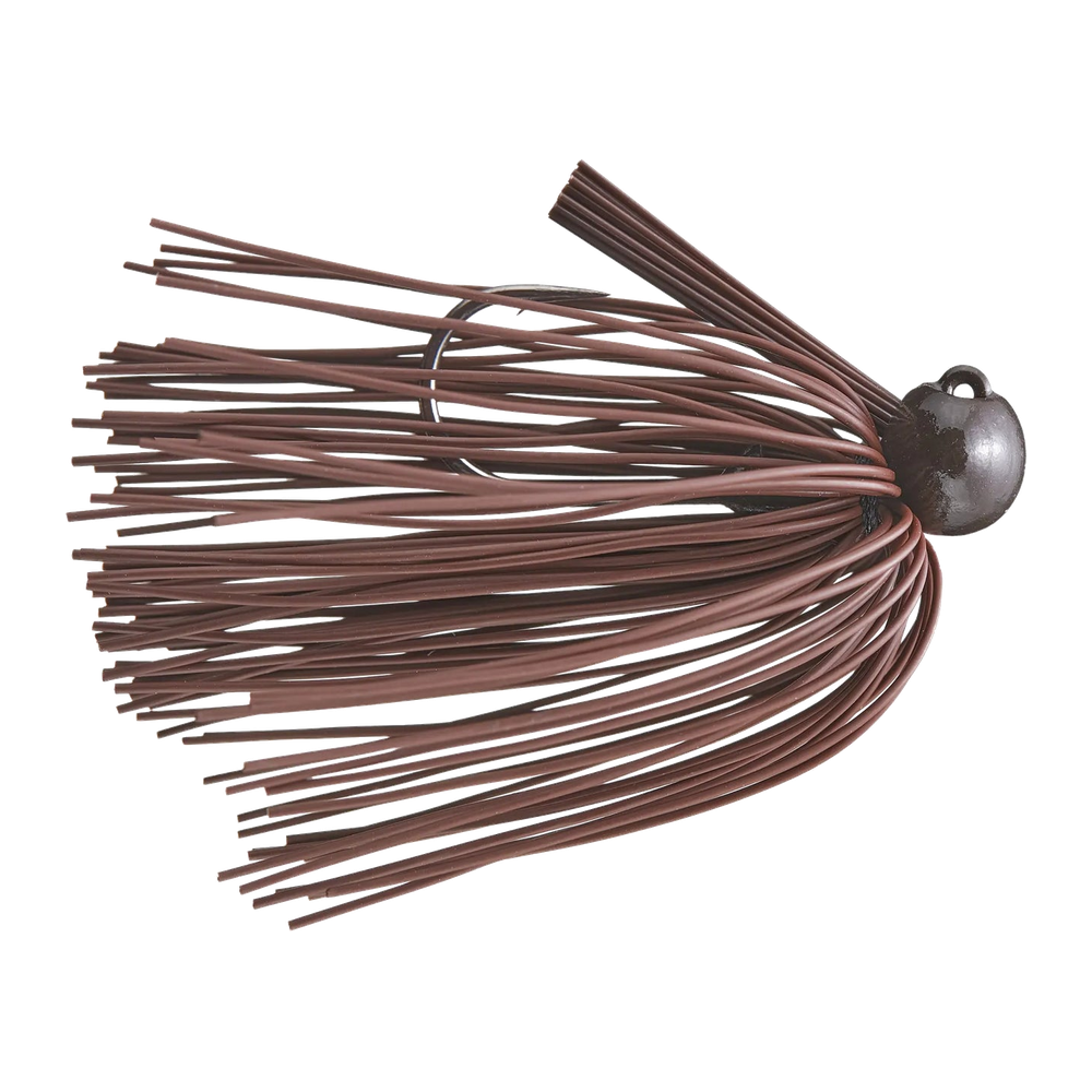 Bass Patrol Round Rubber Football Jig - Brown Living Rubber