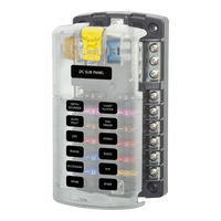 Blue Sea Systems ST Blade Fuse Block W/Ground - 12 Gang