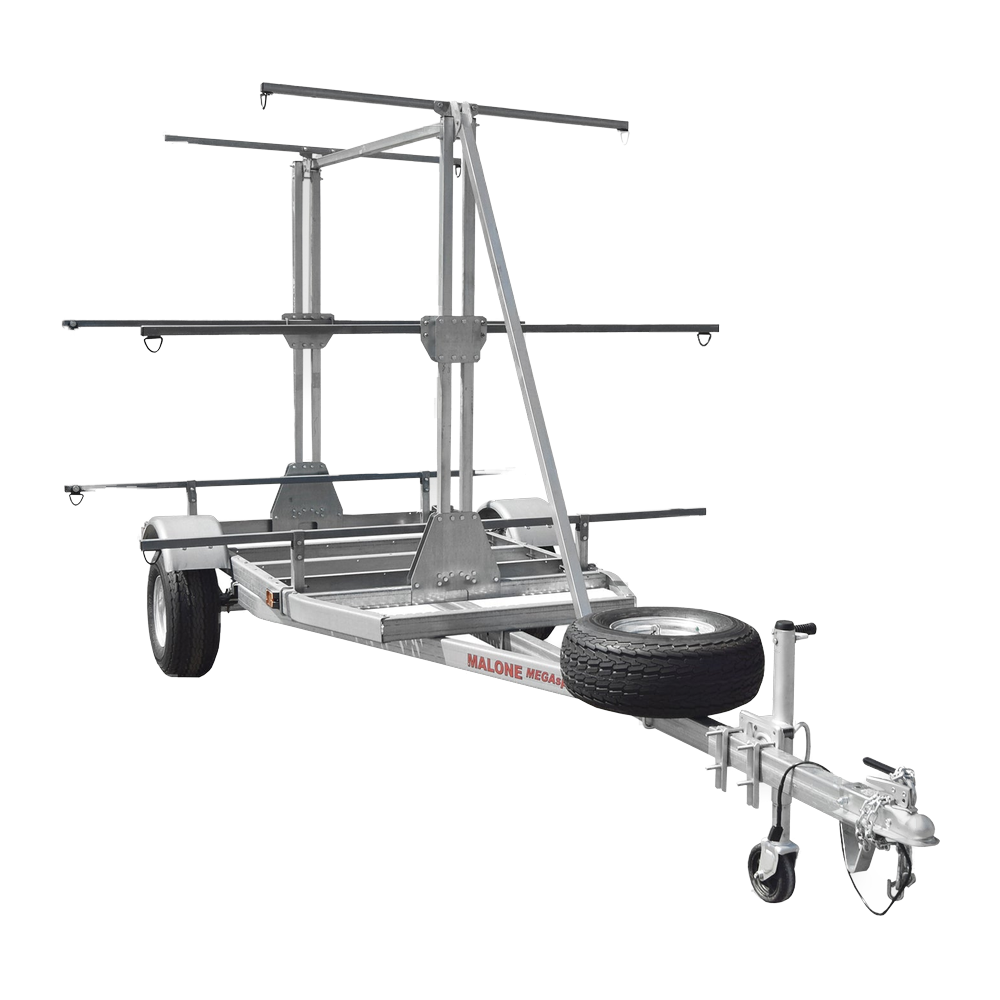 Malone MegaSport Outfitter 3 Tier Trailer w/SpareTire (up to 12 kayak capacity)
