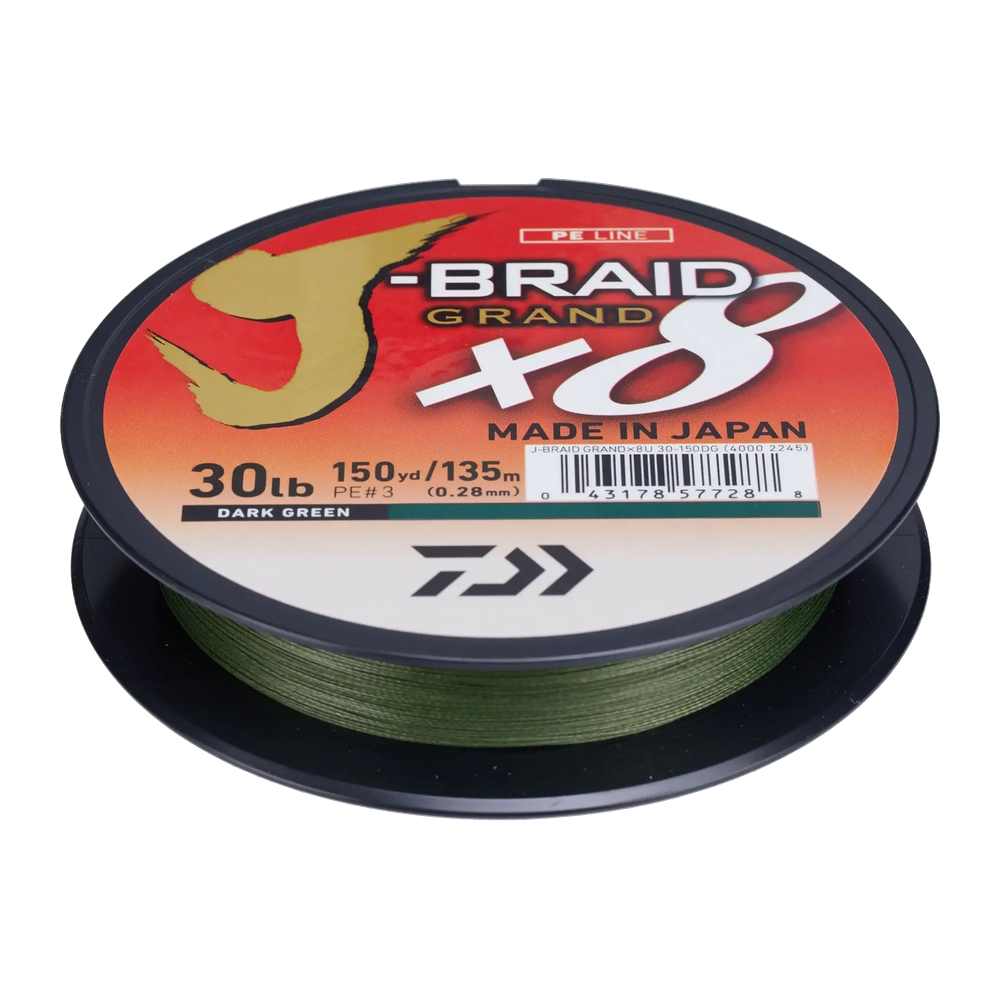 Daiwa J-Braid Grand 8X Braided Line Dark Green