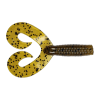 Dry Creek 5" Twin Tail Money Grubber - Green Pumpkin Pepper