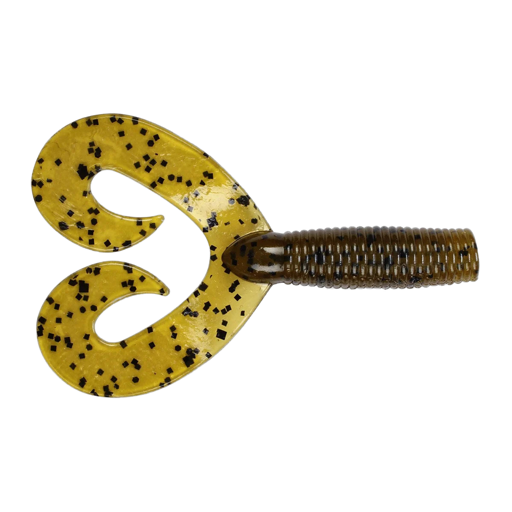 Dry Creek 5" Twin Tail Money Grubber - Green Pumpkin Pepper