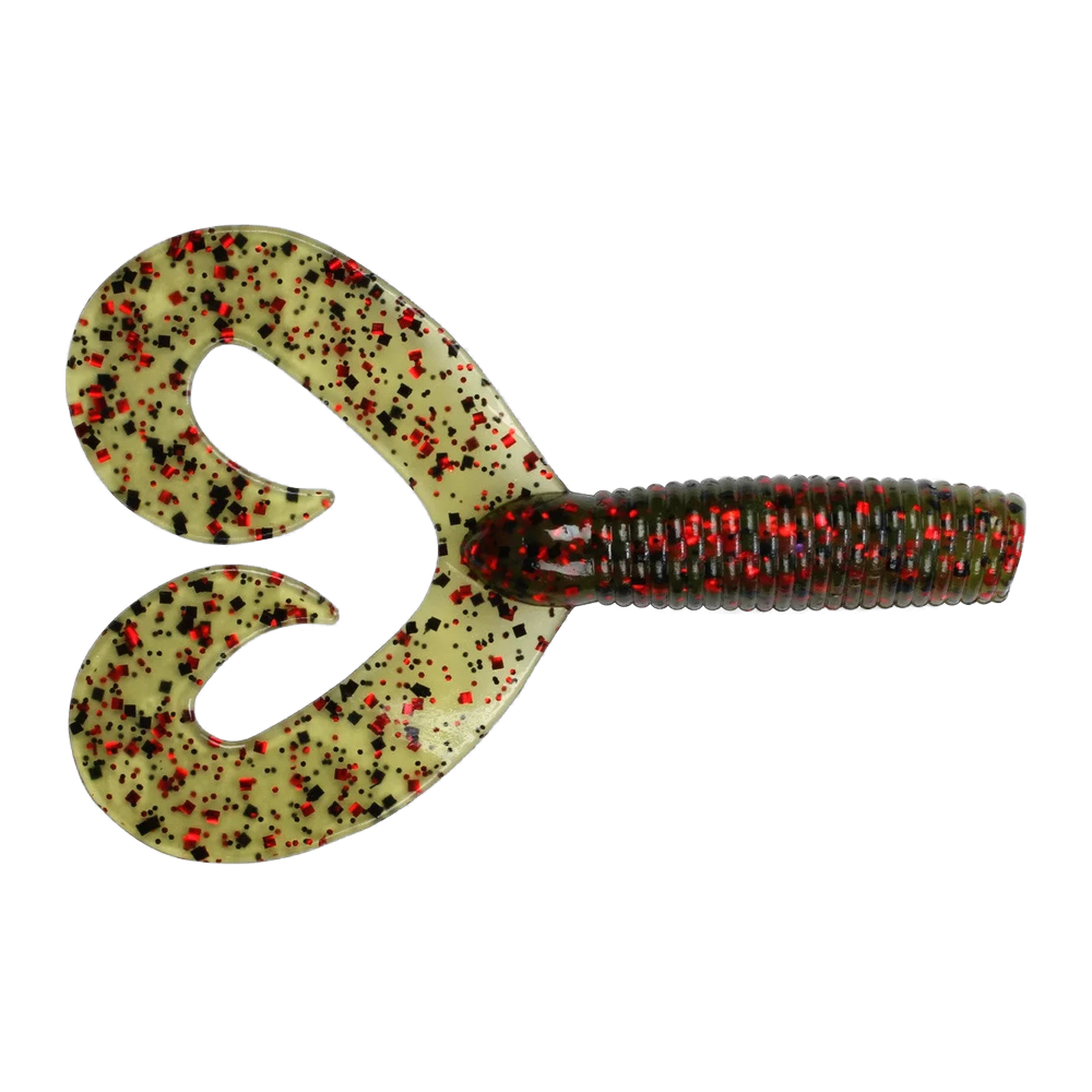 Dry Creek 5" Twin Tail Money Grubber - Watermelon Red/Pepper