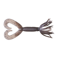 Yamamoto Double Tail Hula Grub - Cinnamon w/ Large Black Flake