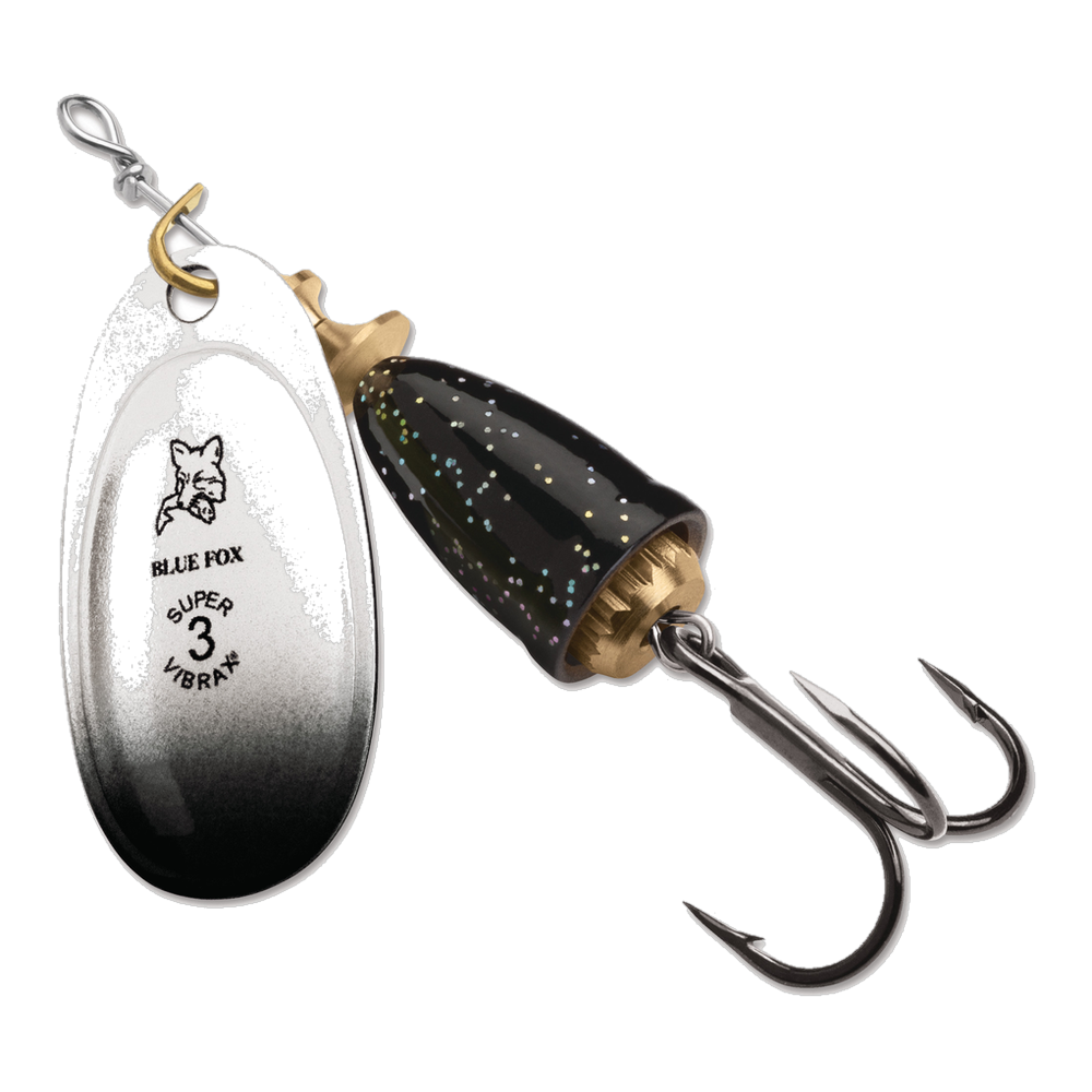 Blue Fox Classic Vibrax Spinner #1 - Black Chartreuse Candyback