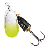 Blue Fox Classic Vibrax Spinner #1 - Chartreuse Tipped / Silver Flake