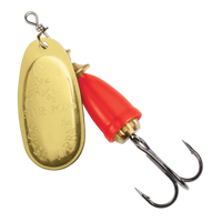 Blue Fox Classic Vibrax Spinner #00 - Gold / Fluorescent Red