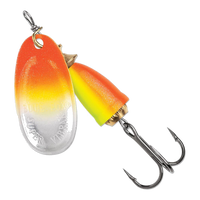 Blue Fox Classic Vibrax Spinner #00 - Northern Lights  Orange Chartreuse UV