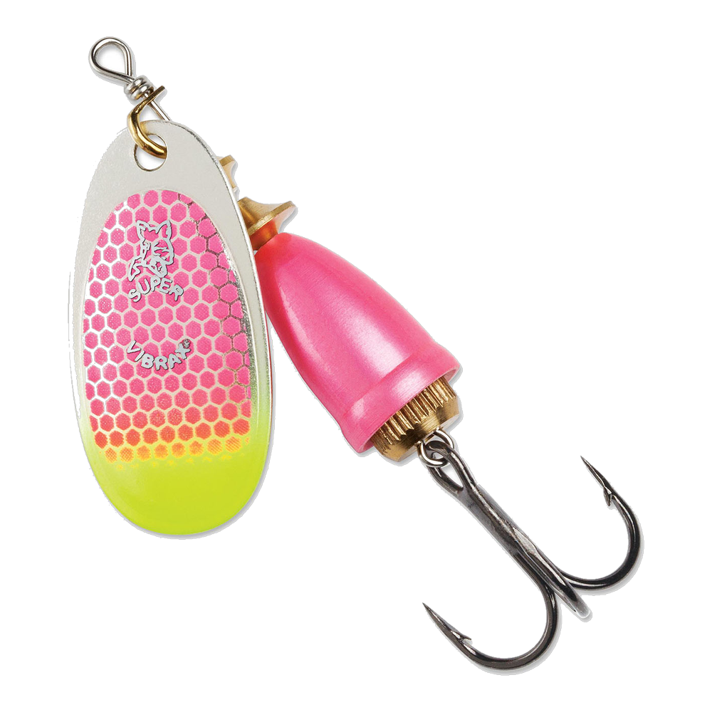 Blue Fox Classic Vibrax Spinner #1 - Pink Scale/ Chartreuse Tip UV