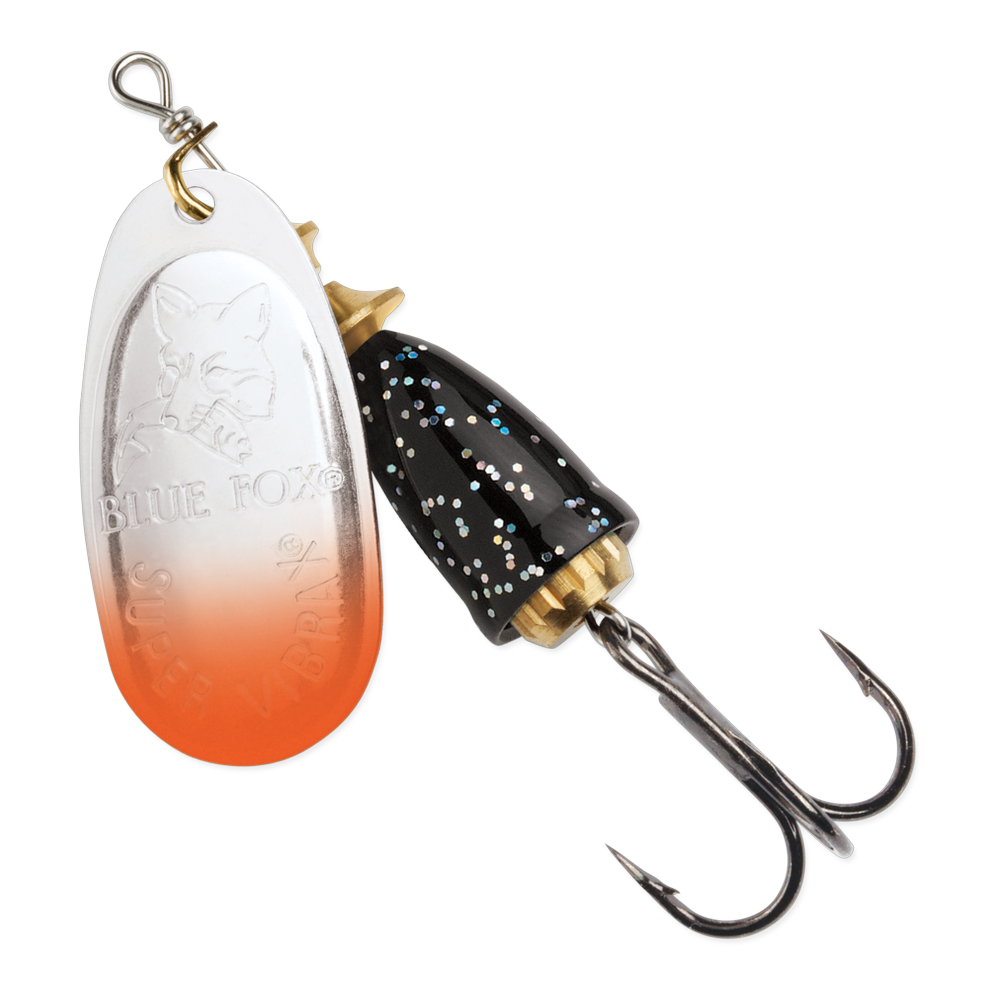 Blue Fox Classic Vibrax Spinner #1 - Red Tipped / Silver Flake