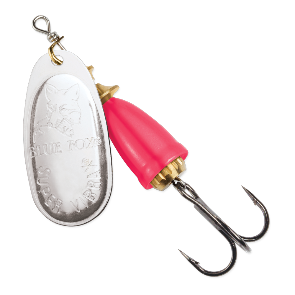 Blue Fox Classic Vibrax Spinner #00 - Silver / Hot Pink