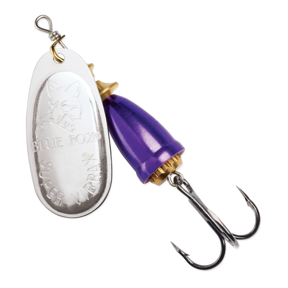 Blue Fox Classic Vibrax Spinner #00 - Silver / Purple