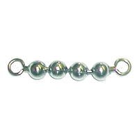 Brads Bead Chain Swivel - 4 Bead Silver