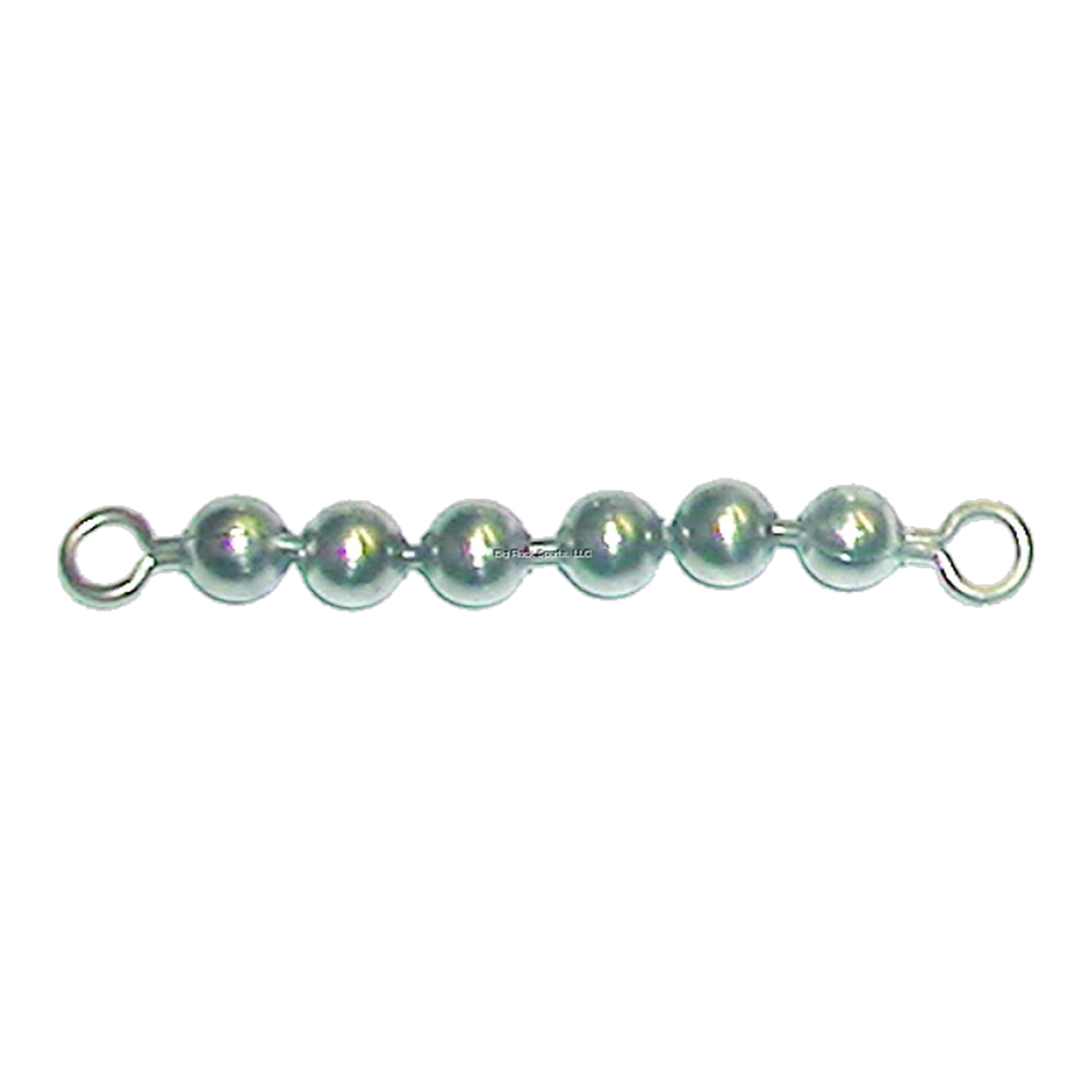 Brads Bead Chain Swivel - 6 Bead Silver