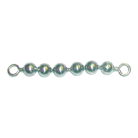Brads Bead Chain Swivel - 6 Bead Silver