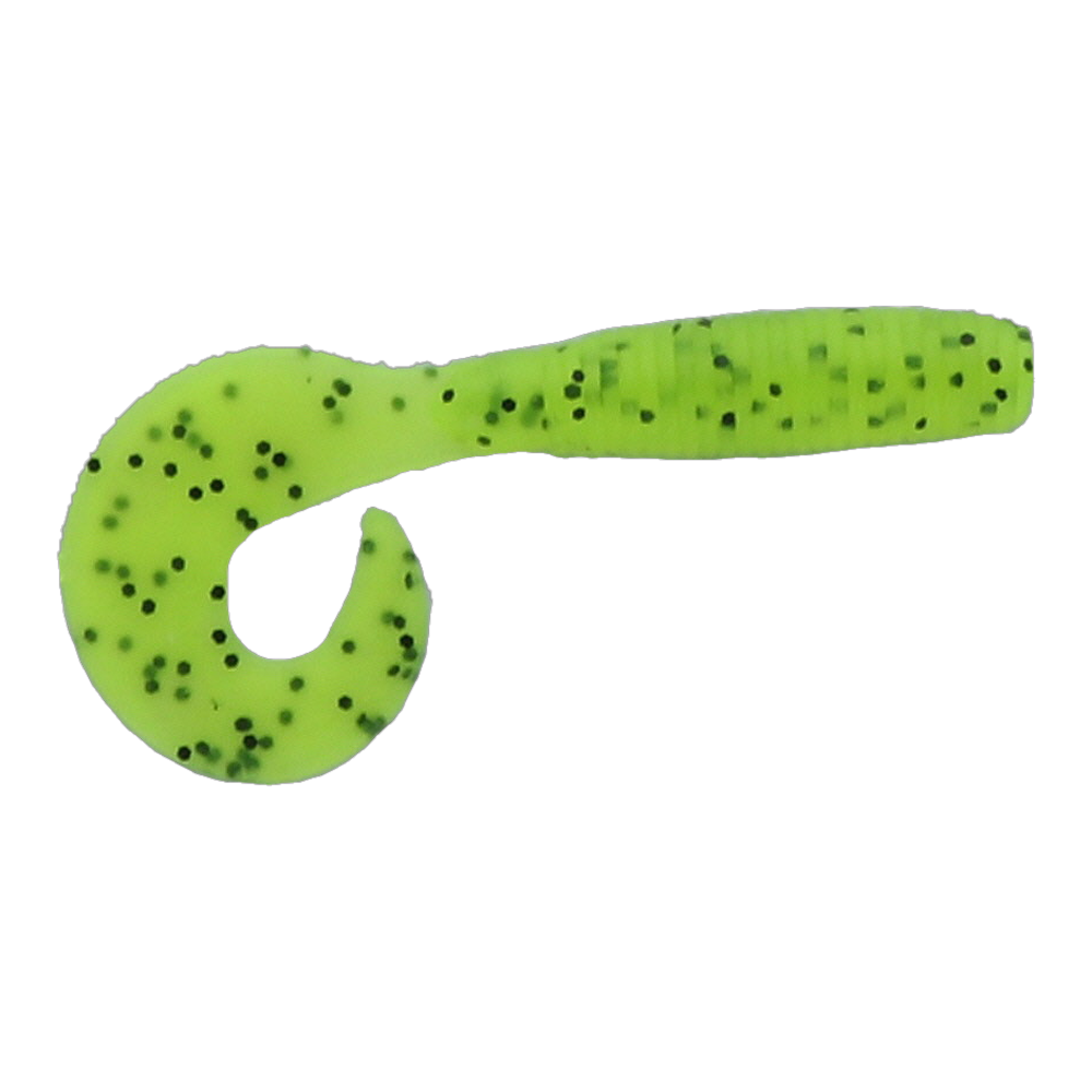 Dry Creek Single Tail Money Grubber - Chartreuse Pepper 4"
