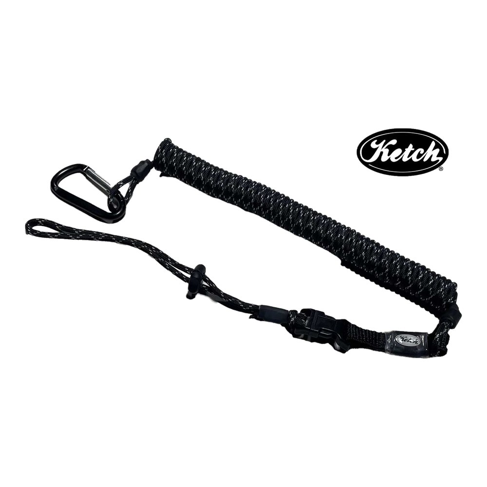 Ketch Rod Tether - Black / Silver